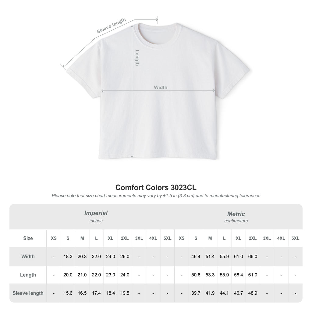 Hang ’Em Up & Chill - Boxy Crop Tee – Line Work Edition