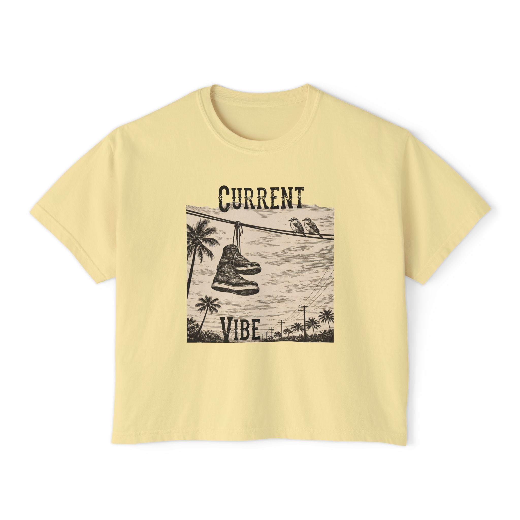 Hang ’Em Up & Chill - Boxy Crop Tee – Line Work Edition