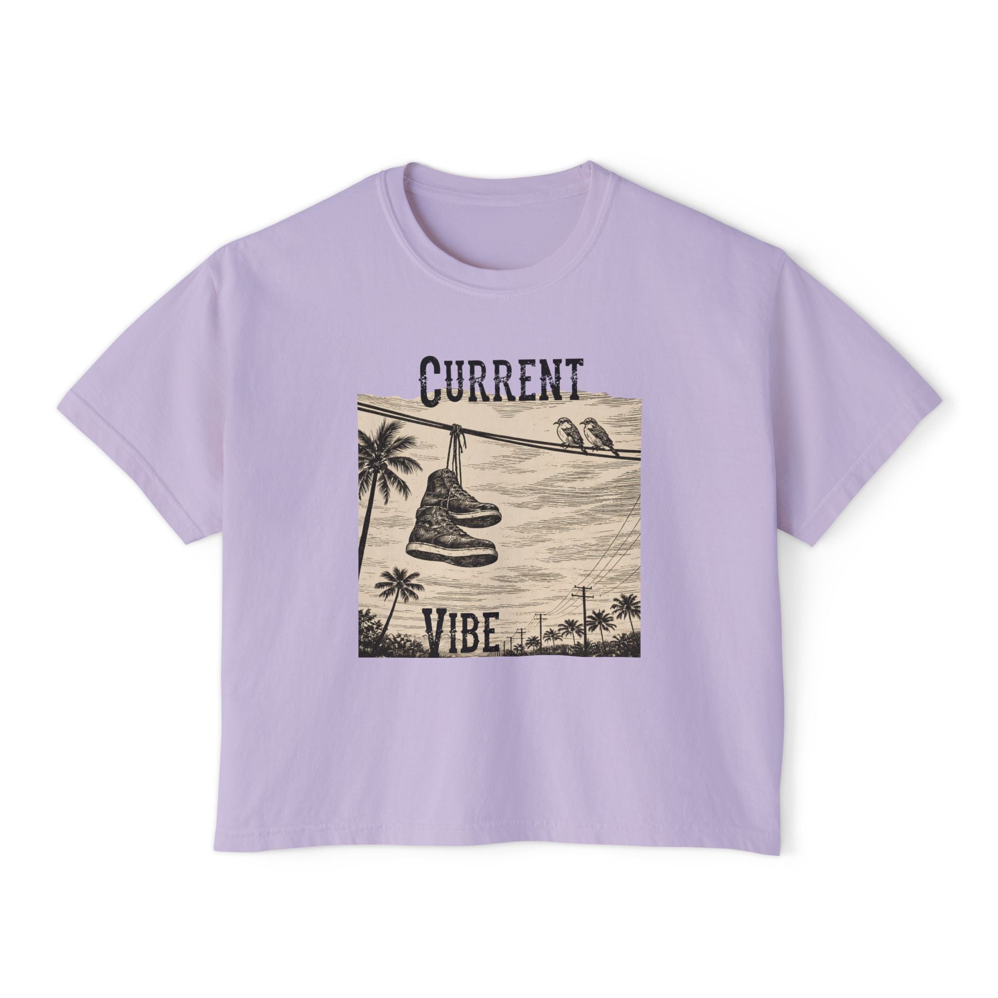 Hang ’Em Up & Chill - Boxy Crop Tee – Line Work Edition