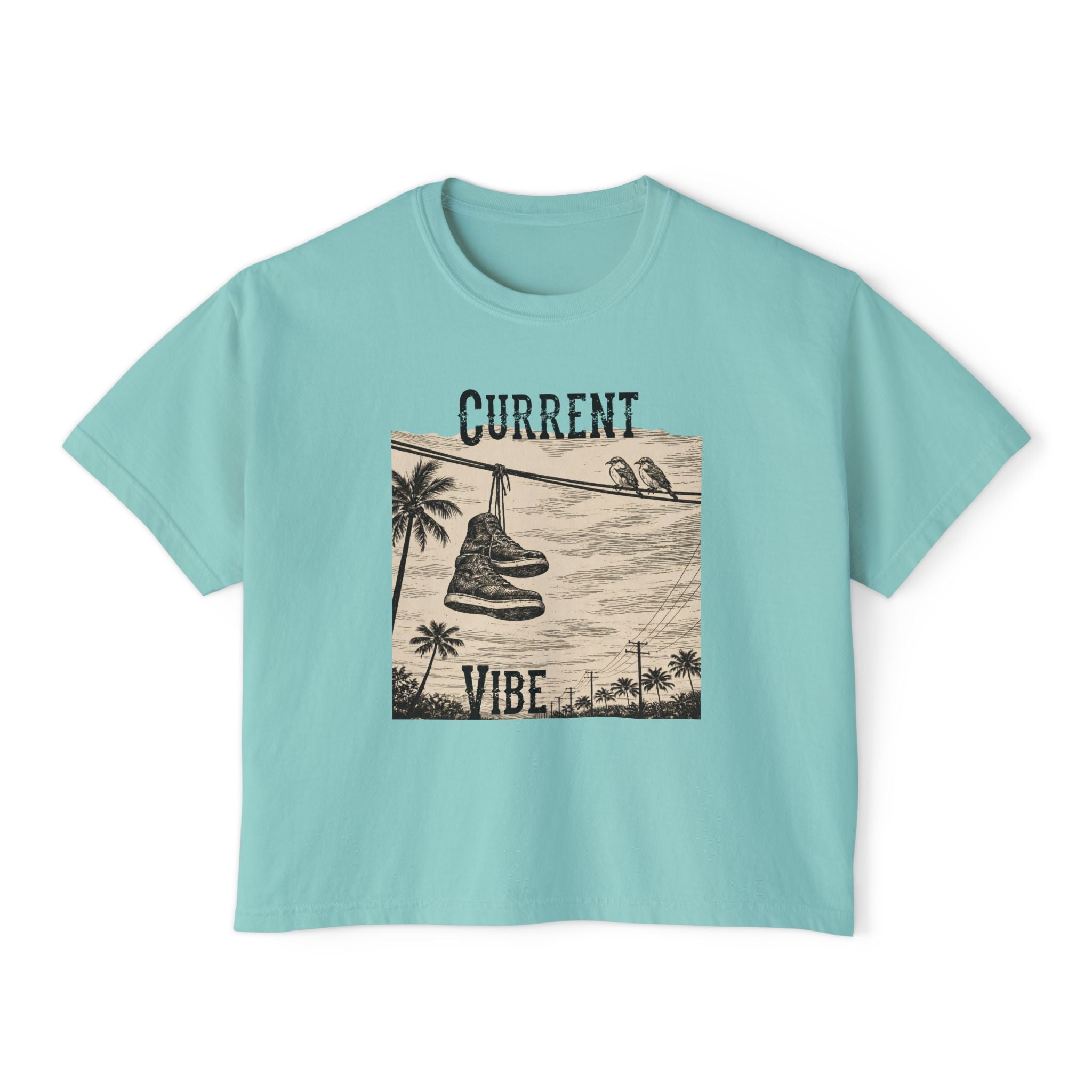 Hang ’Em Up & Chill - Boxy Crop Tee – Line Work Edition