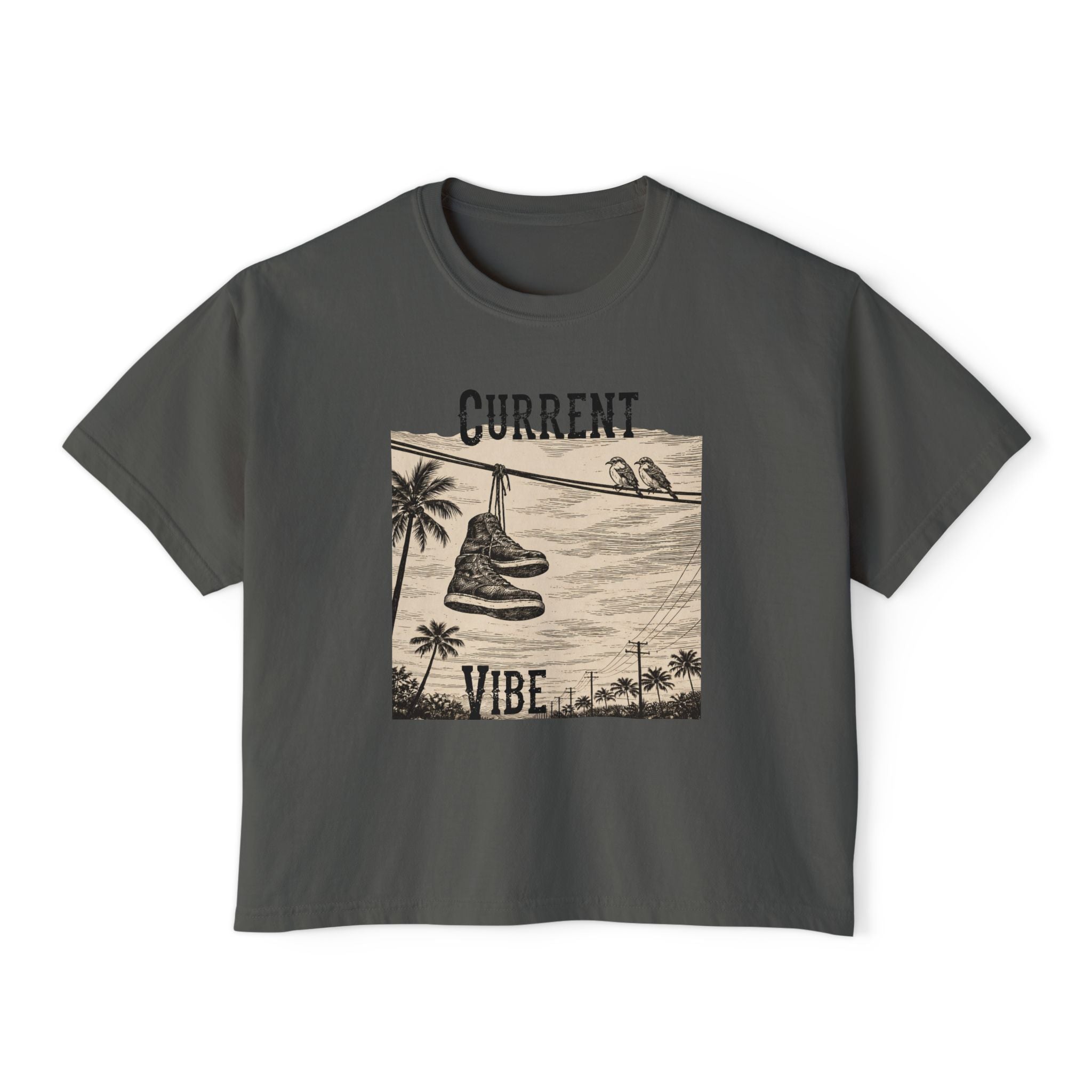 Hang ’Em Up & Chill - Boxy Crop Tee – Line Work Edition